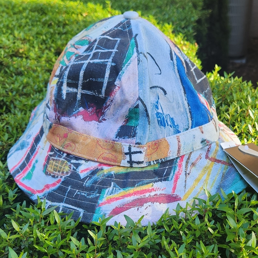 Jean Michael Basquiat X Cotton On Multicolor Artistic Bucket Hat - Picture 3 of 6